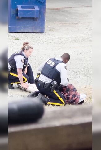 Black RCMP Caught On Camera Beating A White Man