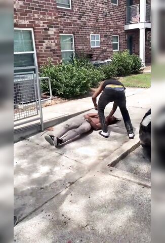 Dude Gets His Skull Cracked In The Projects