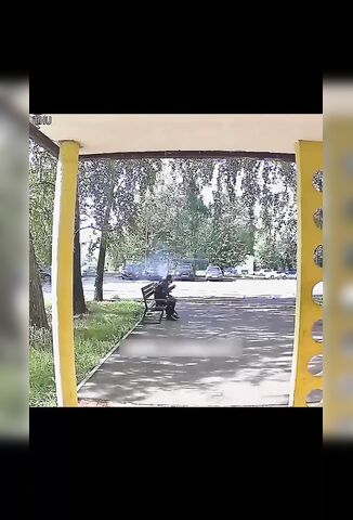 Man Smoking A Cigarette Sets Himself Ablaze