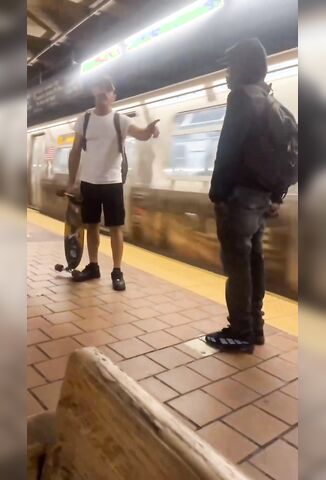 Never Bring A Knife To A Skateboard Fight
