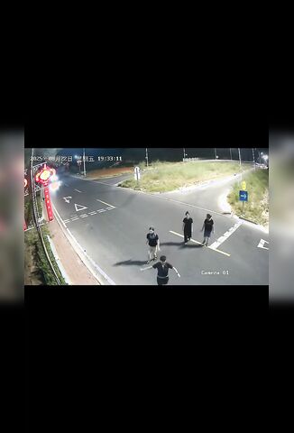 Holding Up The Traffic While Crossing The Road