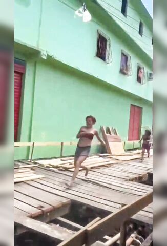Female Being Chased Falls To Her Death