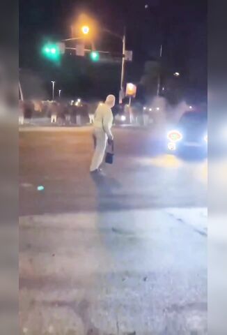 Old Dude Knocked Out Trying To Stop Street Takeover