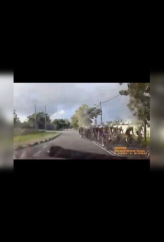 Cyclist Falls Under Oncoming Van During The Langkawi Legendary Ride