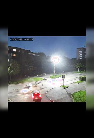 Pillion And Rider Sent Flying In Russia