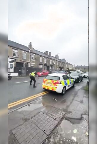 Police Officer Spiking A Rideout Gets Taken For A Ride