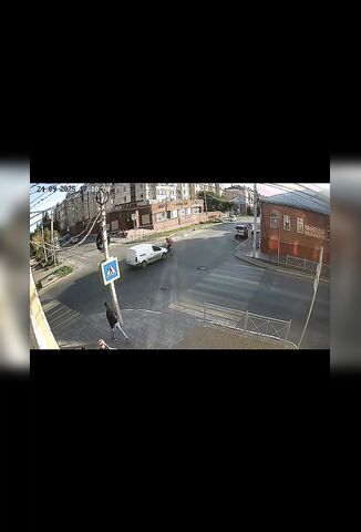 Cyclist Doesn't Obey The Rules Of The Road