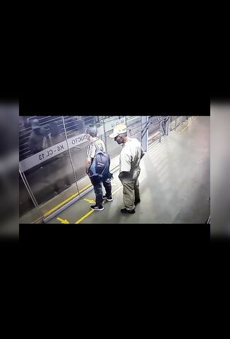 Couple Work Together Mugging People At The Subway