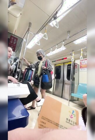 Old Lady Gets Spart Kicked Across The Carriage Demanding The Disabled Seat