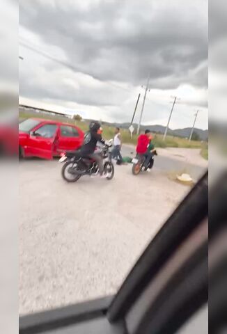 Dude Gets Slept With A Helmet During Road Rage Incident