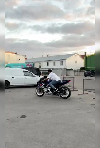 Black Dude Thinks He Can Handle The Suzuki Power