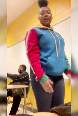 Tik Toking Girl Entertains Us During Class