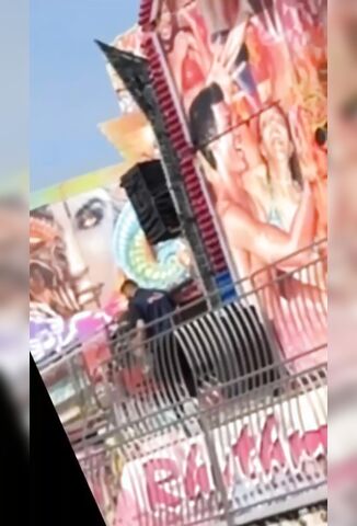 Fairground Ride Smashes Worker To The Ground - Why Stand There