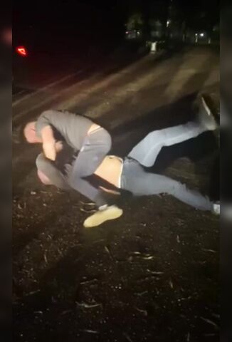 Alleged Pedo Engages In An Eye Gouging Brawl In The Dirt With Pedo Hunters