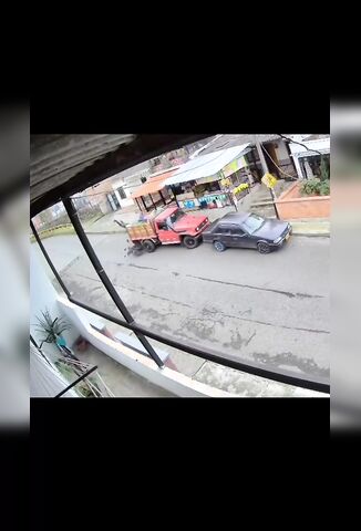 Biker Slams Into The Back Of A Pickup Looking At A Girl In A Short Skirt