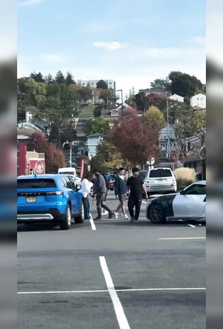 Crowbar Wielding Big Dude Gets Disarmed And Knocked Down With His Own Weapon