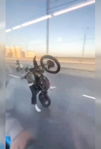 Wheelie Kid Wants To Show His Skills To The Bus Passengers