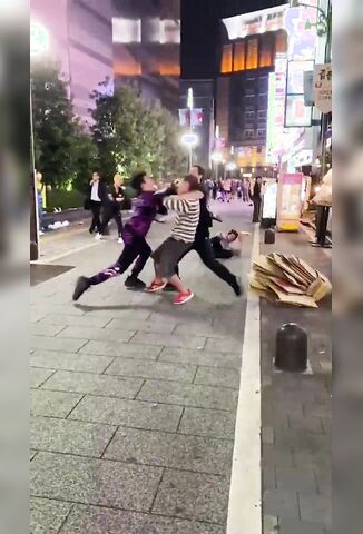 Man Trying To Stop The Fight Gets His Nose Cracked