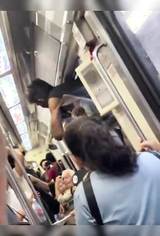 Man Riding A Train Through The Train Window Hit By Tunnel Furniture In Mexico