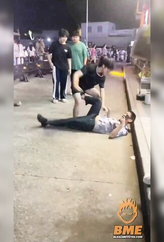 Skull Cracking Ending To A Spit Fight