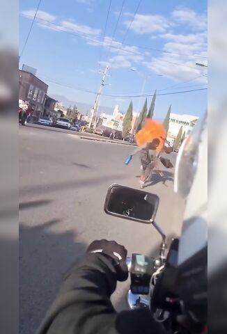 WOW First Time I've Seen This Defence - Man Defends Himself By Breathing Fire