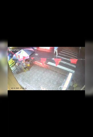 Man On The Phone Wiped Out On The Crosswalk By Scooter Rider