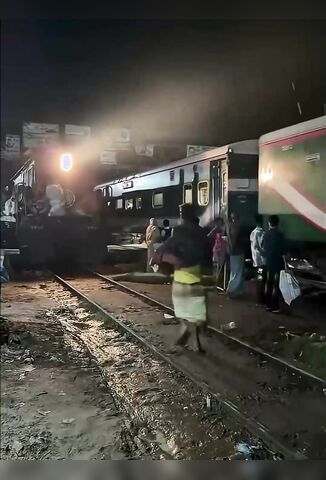Man Hurrying To Catch The Train Catches It The Wrong Way
