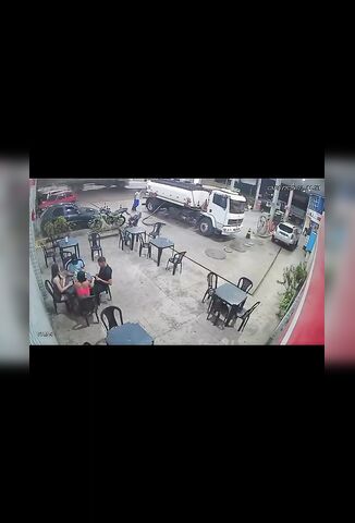 Man Lights A Smoke And The Entire Gas Station