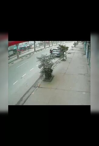 Girl Steps Out Of Her Car At The Wrong Moment