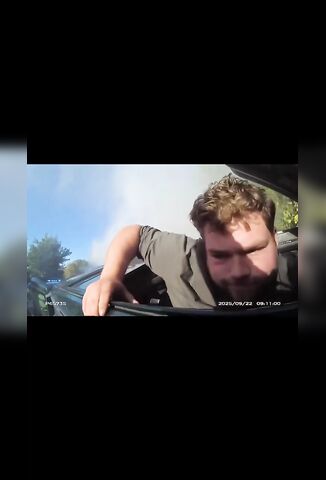 Pedo In The UK Trying To Make A Getaway Flips His Landrover