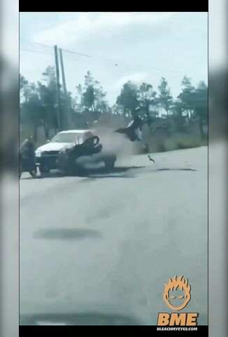 Biker Takes Corner Way Too Wide