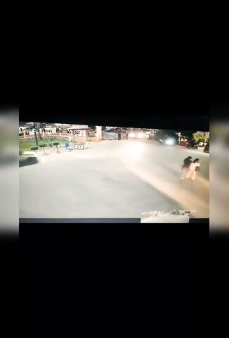 Two Girls Walking In The Middle Of The Road Get Hit