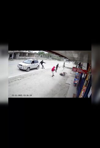 Four Men Open Fire On Pleading Man Coming Out Of A Store