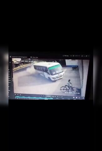 Scooter Rider Slammed By Out Of Control Bus
