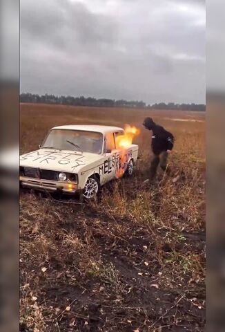 Lighting Up A Car Lights Up His Face