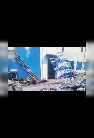 Two Workers Killed When Metal Frames Fall From A Passing Forklift