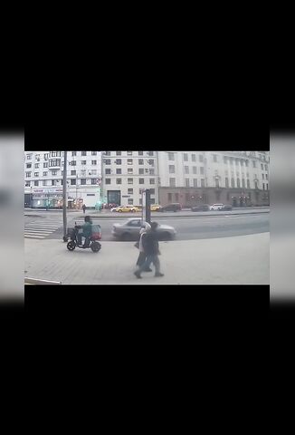 Don't Ride A Scooter Across The Crosswalk