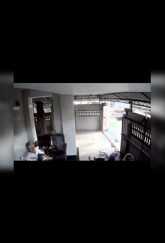 Bikers Ignore Turning Car And End Up Trespassing Old Mans Front Yard