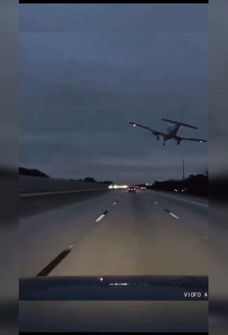 Light Aircraft Lands On A Car On The Florida Freeway