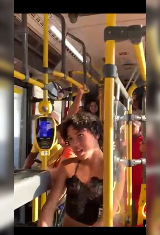 WILD T Fights ON A Busy Bus
