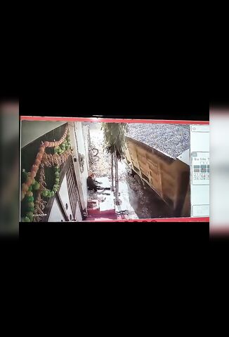 Gravel Truck Tips Over Burying An Old Man Enjoying The Day