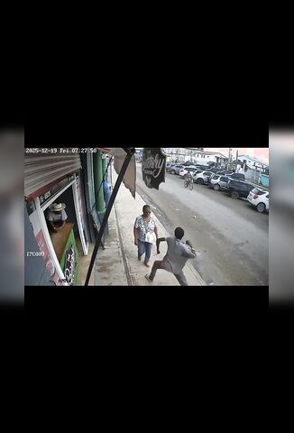 Crazy Man Walks Around Sucker Punching Random Strangers