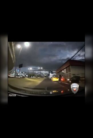 Biker Undertakes Into The Back Of A Parked Taxi