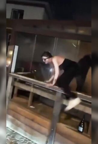 Girl Makes It Out Alive When Guy Opens Side Door Of Burning Inferno At Crans Montana