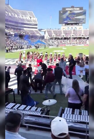 Parachutist Gets Snagged At the Game Falls 30 Feet To The Ground