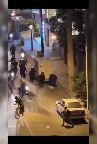 Homemade Flamethrower Used During Protests In Iran Against Security Forces