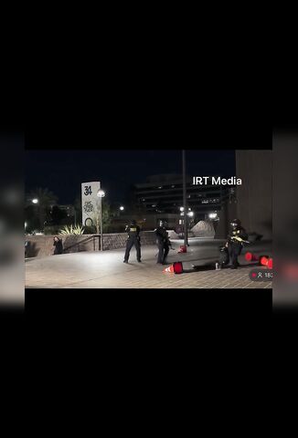 Protestor Is Shot In The Eye With An FN303 Round As Leftist Banshee Screams