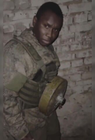 Russians Strapped An Anti Tank Mine To African Mercenary And Sent Him To The Front