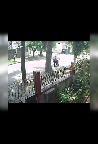 Female Street Cleaner Batted Down The Sidewalk By Out Of Control Car