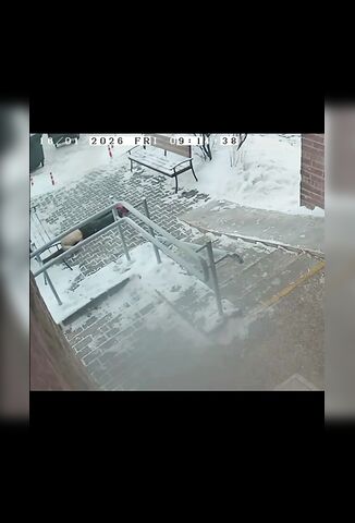 Security Captures Moment Depressed  Man Lands After Jumping From His Window